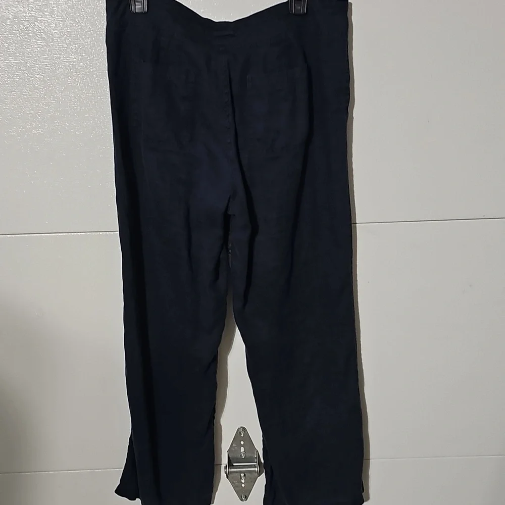 Threads Dark Blue Linen Pants - Picture 3 of 5